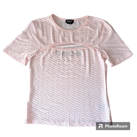 Bebe Pink Shirt Size Large - Picture 1 of 4